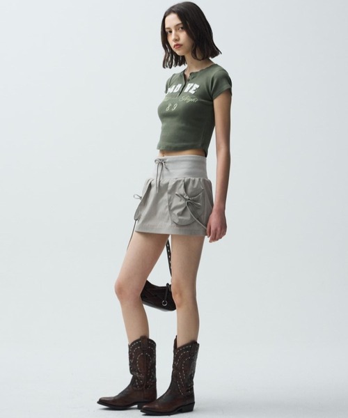 Midnight Move（ミッドナイトムーブ）の「Midnight Move／HENLEYネックT（Tシャツ/カットソー・レディース・カーキ/オフホワイト/ネイビー/ダークグレー・FREE）」の19枚目の写真