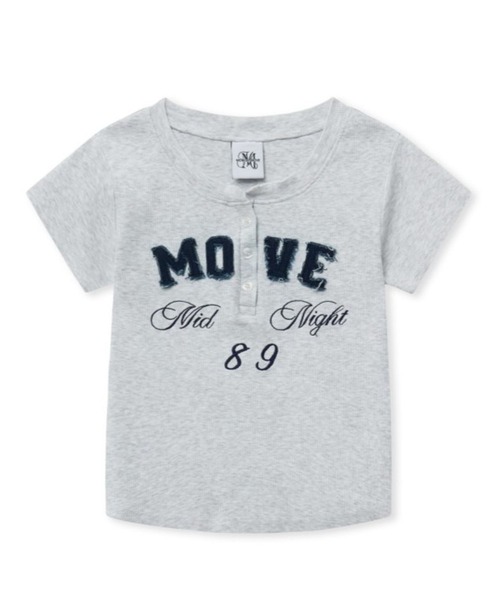 Midnight Move（ミッドナイトムーブ）の「Midnight Move／HENLEYネックT（Tシャツ/カットソー・レディース・カーキ/オフホワイト/ネイビー/ダークグレー・FREE）」の15枚目の写真