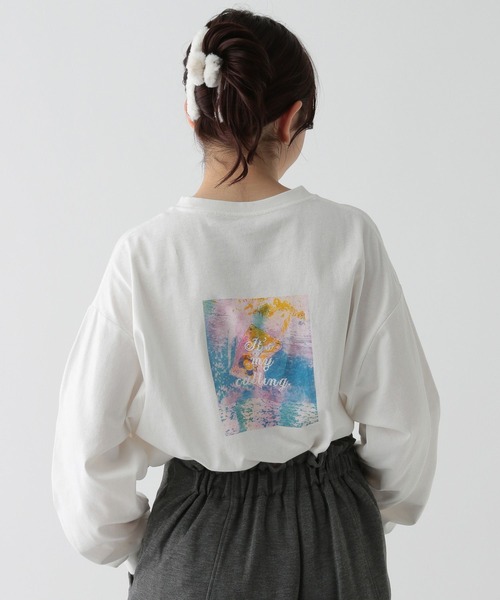 GLOBAL WORK(グローバルワーク)の「アカヌケグラフィックT長袖/AND YUA ANY/126383(Tシャツ/カットソー・キッズ・ピンク/チャコール/キナリ/ホワイト系5・150cm/160cm)」の2枚目の写真