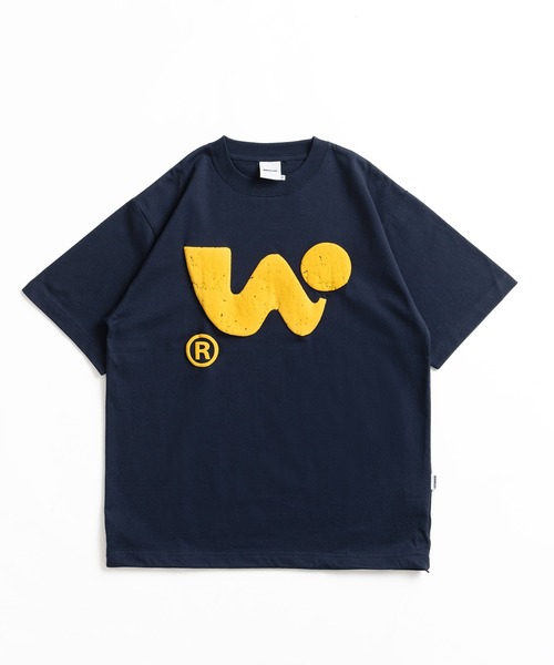 WISH FOR EVER(ウィッシュフォーエバー)の「DRAWCODE ART PLUMP T/ドローコードアートプランプT(Tシャツ/カットソー・メンズ・ネイビー/オレンジ/ホワイト/ブラック・LARGE/MEDIUM)」の6枚目の写真