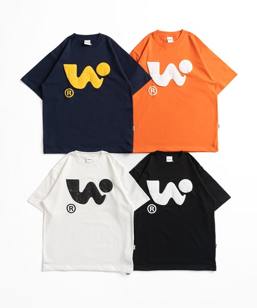 WISH FOR EVER(ウィッシュフォーエバー)の「DRAWCODE ART PLUMP T/ドローコードアートプランプT(Tシャツ/カットソー・メンズ・ネイビー/オレンジ/ホワイト/ブラック・LARGE/MEDIUM)」の9枚目の写真