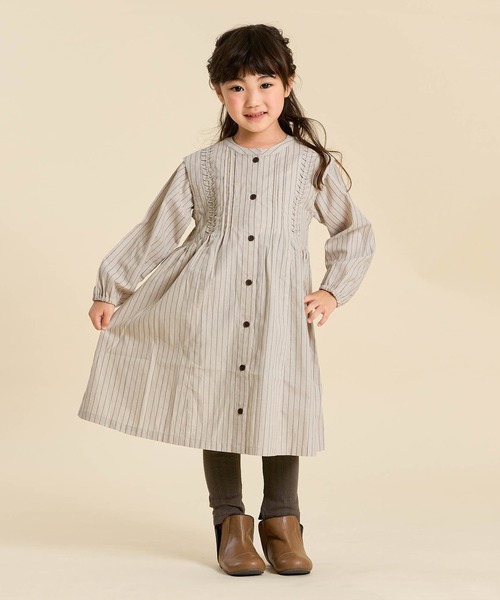 Seraph（セラフ）の「Seraph/セラフ 針抜きテレコレギンス（レギンス/スパッツ・キッズ・ピンク/グレー/ベージュ/チャコール・140/130/120）」の3枚目の写真