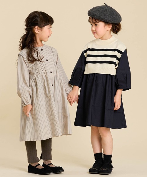 Seraph（セラフ）の「Seraph/セラフ 針抜きテレコレギンス（レギンス/スパッツ・キッズ・ピンク/グレー/ベージュ/チャコール・140/130/120）」の12枚目の写真