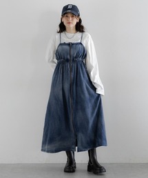 RAGEBLUE | フロントジップ/デニムキャミワンピース(ワンピース)