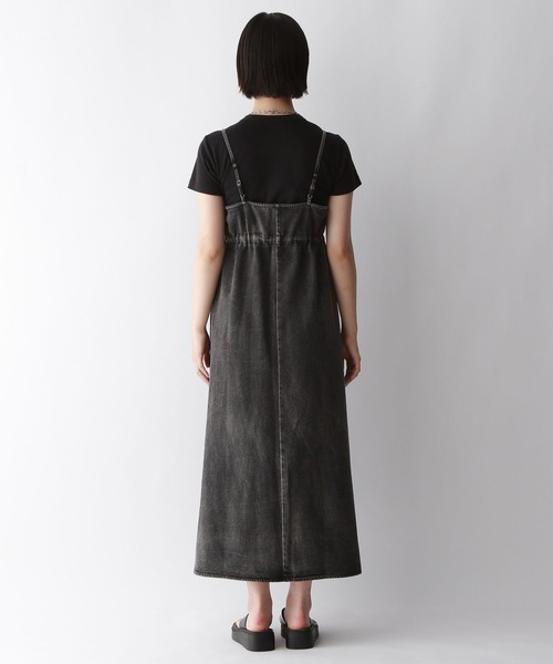 RAGEBLUE（レイジブルー）の「フロントジップ/デニムキャミワンピース（ワンピース・レディース・ブラック/ブルー・FREE）」の10枚目の写真