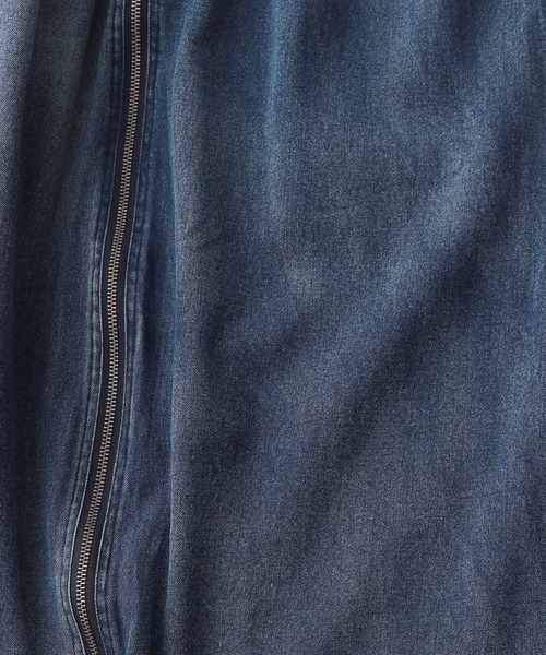 RAGEBLUE（レイジブルー）の「フロントジップ/デニムキャミワンピース（ワンピース・レディース・ブラック/ブルー・FREE）」の3枚目の写真