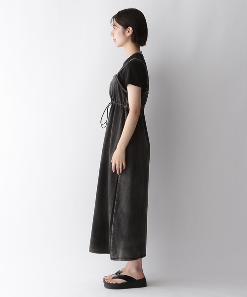 RAGEBLUE（レイジブルー）の「フロントジップ/デニムキャミワンピース（ワンピース・レディース・ブラック/ブルー・FREE）」の11枚目の写真