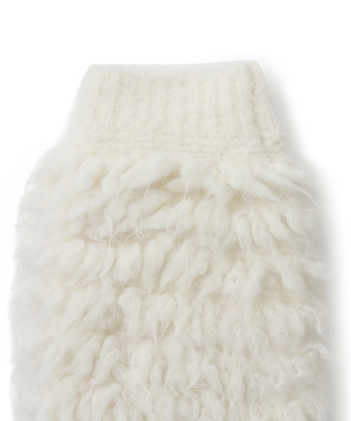 SALON adam et rope'（サロン アダム エ ロペ）の「2WAYファーフリンジレッグウォーマー（レッグウォーマー・レディース・ブラック/オフホワイト・FREE）」の19枚目の写真