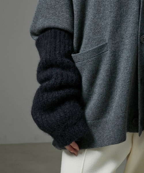 SALON adam et rope'（サロン アダム エ ロペ）の「2WAYファーフリンジレッグウォーマー（レッグウォーマー・レディース・ブラック/オフホワイト・FREE）」の12枚目の写真