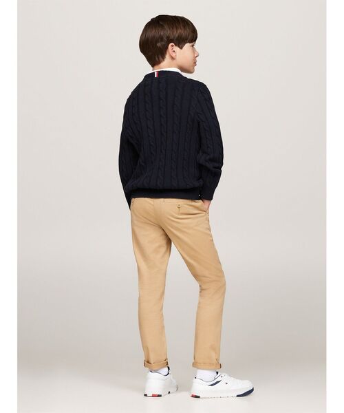 TOMMY HILFIGER（トミーヒルフィガー）の「BOYS エッセンシャルケーブルセーター（ニット/セーター・キッズ・アイボリー/ブルー系その他/オレンジ/ネイビー・140cm/150cm/160cm/130cm）」の15枚目の写真