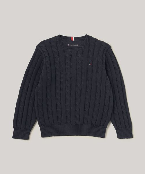 TOMMY HILFIGER（トミーヒルフィガー）の「BOYS エッセンシャルケーブルセーター（ニット/セーター・キッズ・アイボリー/ブルー系その他/オレンジ/ネイビー・140cm/150cm/160cm/130cm）」の18枚目の写真