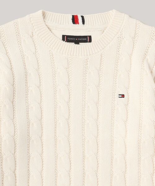 TOMMY HILFIGER（トミーヒルフィガー）の「BOYS エッセンシャルケーブルセーター（ニット/セーター・キッズ・アイボリー/ブルー系その他/オレンジ/ネイビー・140cm/150cm/160cm/130cm）」の10枚目の写真