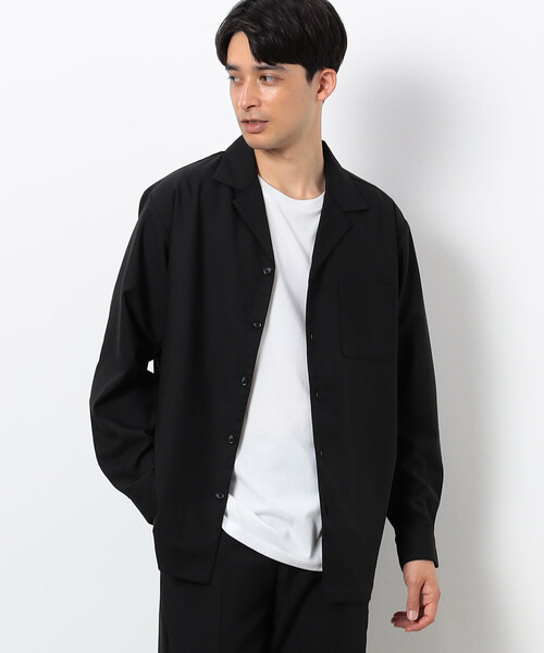 ファンクショナル ストレッチツイル オープンカラーシャツ（シャツ/ブラウス）｜COMME CA ISM（コムサイズム）