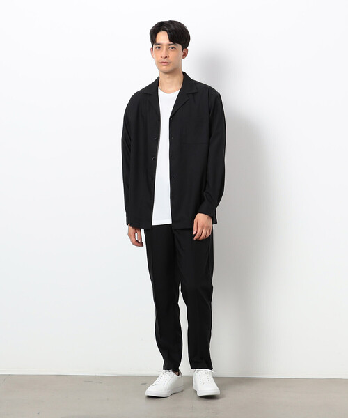 COMME CA ISM（コムサイズム）の「ファンクショナル ストレッチツイル オープンカラーシャツ（シャツ/ブラウス・メンズ・チャコール/ベージュ/ブラック/オリーブ・MEDIUM/LARGE/SMALL）」の6枚目の写真