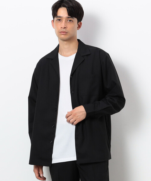 COMME CA ISM（コムサイズム）の「ファンクショナル ストレッチツイル オープンカラーシャツ（シャツ/ブラウス・メンズ・チャコール/ベージュ/ブラック/オリーブ・MEDIUM/LARGE/SMALL）」の8枚目の写真