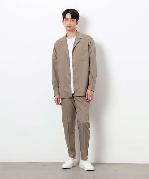 COMME CA ISM（コムサイズム）の「ファンクショナル ストレッチツイル オープンカラーシャツ（シャツ/ブラウス・メンズ・チャコール/ベージュ/ブラック/オリーブ・MEDIUM/LARGE/SMALL）」の11枚目の写真