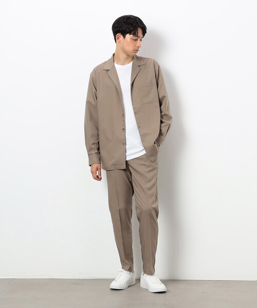 COMME CA ISM（コムサイズム）の「ファンクショナル ストレッチツイル オープンカラーシャツ（シャツ/ブラウス・メンズ・チャコール/ベージュ/ブラック/オリーブ・MEDIUM/LARGE/SMALL）」の12枚目の写真