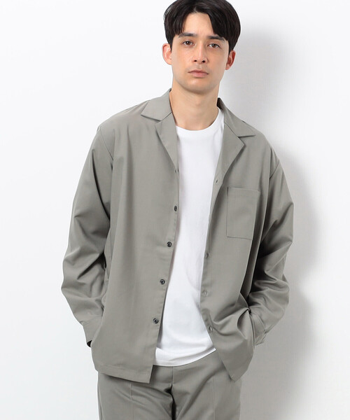 COMME CA ISM（コムサイズム）の「ファンクショナル ストレッチツイル オープンカラーシャツ（シャツ/ブラウス・メンズ・チャコール/ベージュ/ブラック/オリーブ・MEDIUM/LARGE/SMALL）」の15枚目の写真