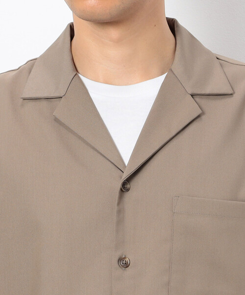 COMME CA ISM（コムサイズム）の「ファンクショナル ストレッチツイル オープンカラーシャツ（シャツ/ブラウス・メンズ・チャコール/ベージュ/ブラック/オリーブ・MEDIUM/LARGE/SMALL）」の19枚目の写真