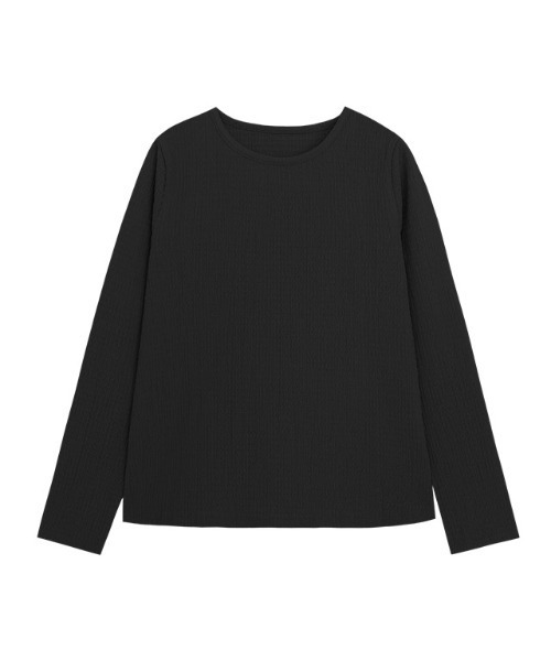 Pierrot(ピエロ)の「ベーシックスリーブジャカードカットソー(Tシャツ/カットソー・レディース・ブラック/アイボリー/ブルー系その他・M/L)」の7枚目の写真