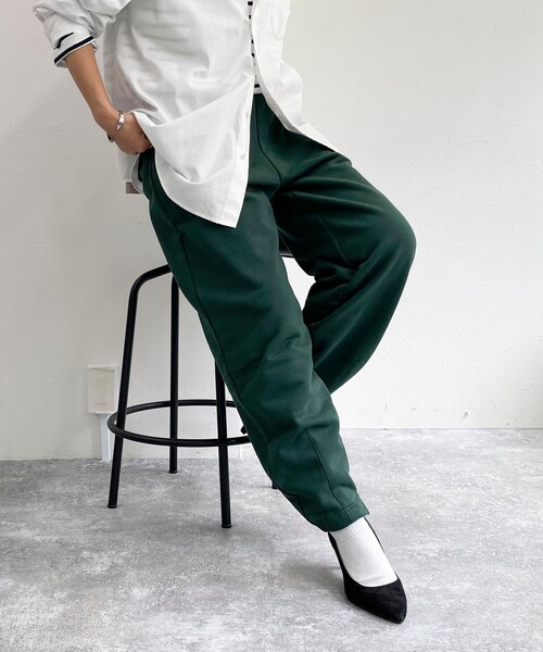fredy emue(フレディエミュ)の「裾ZIP 高密度裏毛スウェットパンツ(スウェットパンツ・レディース・グレー/ライトグレー/ダークグリーン・38)」の10枚目の写真