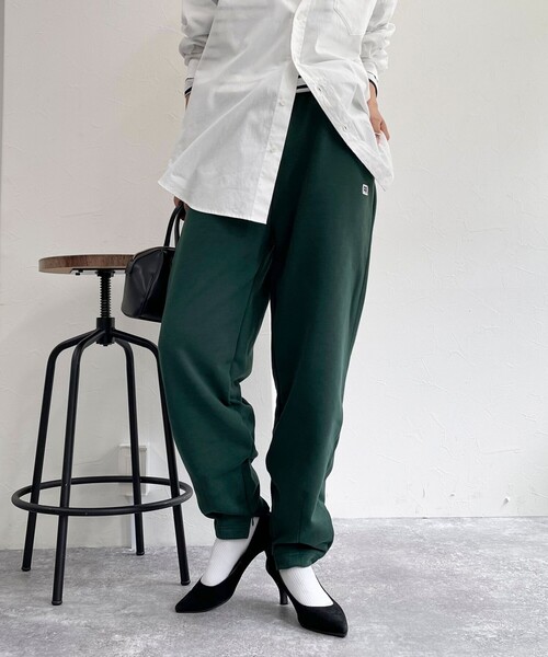 fredy emue(フレディエミュ)の「裾ZIP 高密度裏毛スウェットパンツ(スウェットパンツ・レディース・グレー/ライトグレー/ダークグリーン・38)」の12枚目の写真