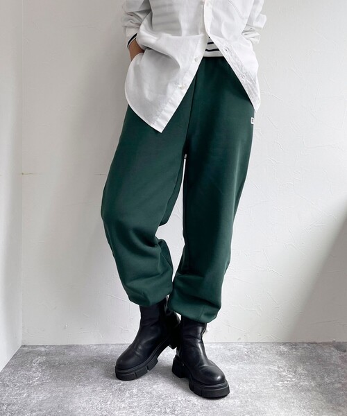fredy emue(フレディエミュ)の「裾ZIP 高密度裏毛スウェットパンツ(スウェットパンツ・レディース・グレー/ライトグレー/ダークグリーン・38)」の20枚目の写真