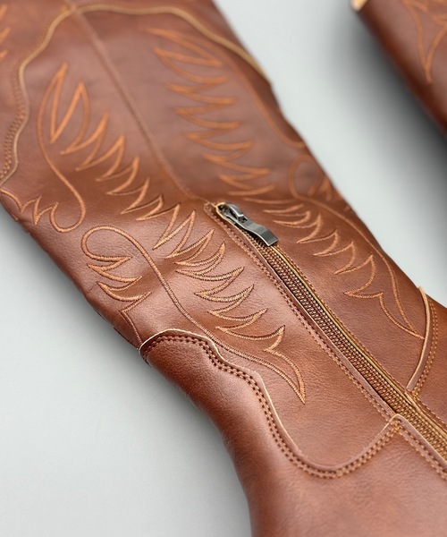 ANOTHER S(アナザーエス)の「刺繍入りロングウエスタンブーツ(ブーツ・レディース・ブラウン・38/37/39)」の15枚目の写真