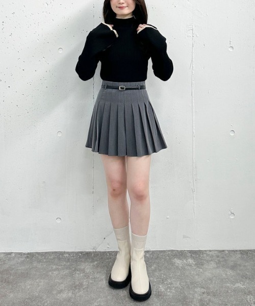 archives（アルシーヴ）の「配色フレアスリーブリブニット（ニット/セーター・レディース・ブラック/グレー/アイボリー・MEDIUM）」の16枚目の写真