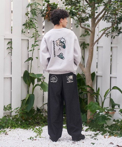 Harapeco Neko Sweat(ziitto)-グレー スウェット Neko Sweat