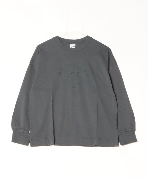 CONVERSE（コンバース）の「コンバース  ステッチ ロゴ ロングスリーブ_（Tシャツ/カットソー・レディース・ブルー/チャコールグレー/ベージュ/ホワイト・S/M/L）」の3枚目の写真