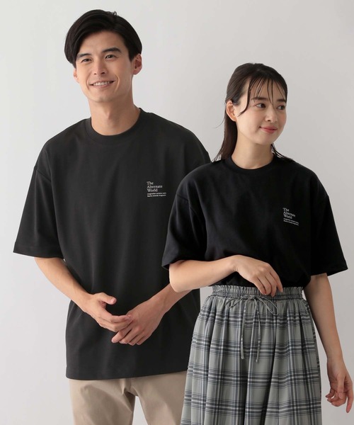 GLOBAL WORK Smile Seed Store(グローバルワーク スマイルシードストア)の「多機能プリントTシャツ半袖/144099(Tシャツ/カットソー・メンズ・チャコール/ライトグレー/ブラック/ピンクベージュ・MEDIUM/X-LARGE/SMALL/LARGE)」の2枚目の写真