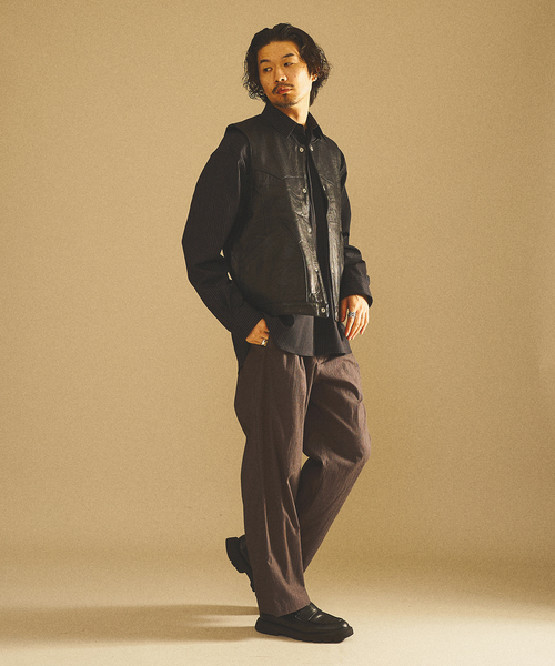 417 EDIFICE（フォーワンセブンエディフィス）の「”UP CYCLE LEATHER” アップサイクルレザーベスト（ベスト・メンズ・ブラック・MEDIUM/LARGE）」の16枚目の写真