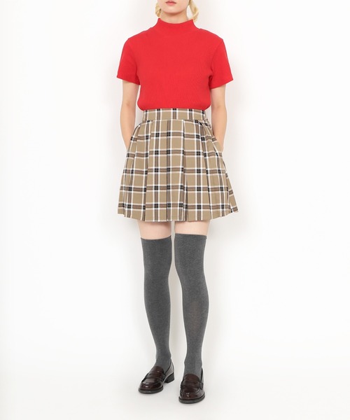 PUNYUS（プニュズ）の「ハイネックリブＴシャツ（Tシャツ/カットソー・レディース・レッド/ブルー/ダークグリーン/グレー・1/2/3/4）」の5枚目の写真