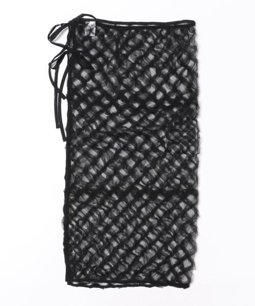 MAISON BREEZE（メゾンブリーズ）の「【MAISON BREEZE】フリル刺繍チュールラップスカート 31867A234  XNN（スカート・レディース・アイボリー/ブラック・FREE）」の18枚目の写真