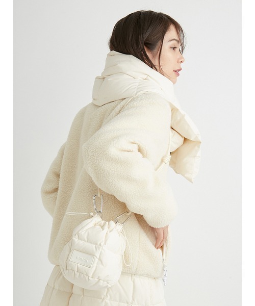 emmi(エミ)の「【emmi×TAION】キルティングダウンバッグ(ショルダーバッグ・レディース・パープル/ブラック/オフホワイト・FREE)」の6枚目の写真
