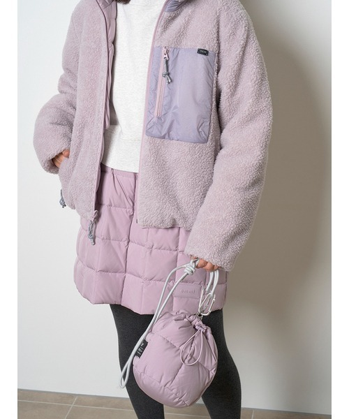emmi(エミ)の「【emmi×TAION】キルティングダウンバッグ(ショルダーバッグ・レディース・パープル/ブラック/オフホワイト・FREE)」の5枚目の写真