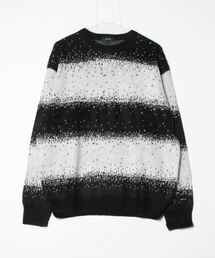 RE730 | 【Re730】モヘアタッチ/総柄ジャガード オーバーサイズ ルーズセーター(ニット/セーター)