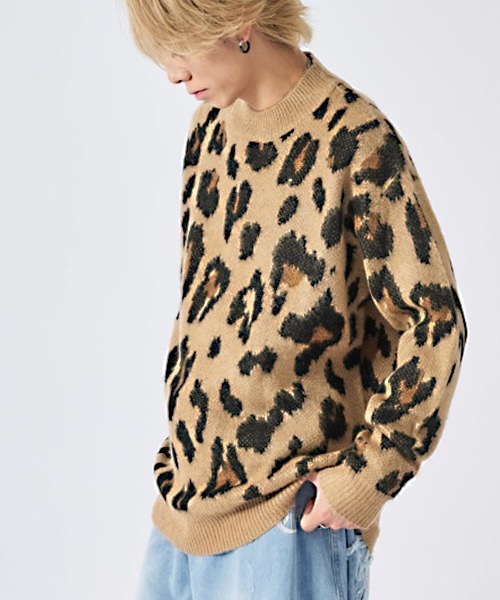 RE730（アールイーセブンサーティー）の「【Re730】モヘアタッチ/総柄ジャガード オーバーサイズ ルーズセーター（ニット/セーター・メンズ・ブラック/ベージュ/グレー/ベージュ系その他/ブラック系その他4/グレー系その他2/ミント/グレー系その他3/ネイビー/ブラック系その他2/ブラック系その他/ブラック系その他3/ホワイト系1/ブラック系6/ブラック系7/グレー系4/ホワイト/グレー系5・XL/L/M/MEDIUM/LARGE/X-LARGE）」の15枚目の写真