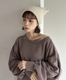 ブラッシングスクエアビーニー