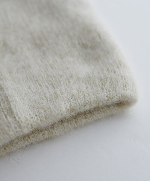 DISCOAT（ディスコート）の「ブラッシングスクエアビーニー（ニットキャップ/ビーニー・レディース・アイボリー/ライトグレー・FREE）」の11枚目の写真