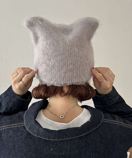 DISCOAT（ディスコート）の「ブラッシングスクエアビーニー（ニットキャップ/ビーニー・レディース・アイボリー/ライトグレー・FREE）」の18枚目の写真