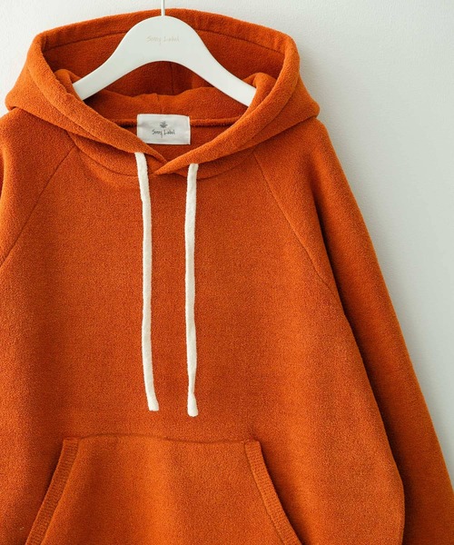 URBAN RESEARCH Sonny Label（アーバンリサーチサニーレーベル）の「フリースライクモールニットパーカー（パーカー・メンズ・ブラック/グレー系その他/オレンジ・MEDIUM/LARGE）」の3枚目の写真