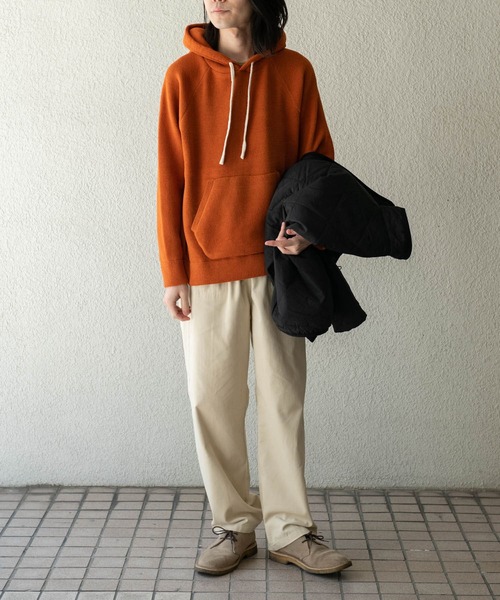 URBAN RESEARCH Sonny Label（アーバンリサーチサニーレーベル）の「フリースライクモールニットパーカー（パーカー・メンズ・ブラック/グレー系その他/オレンジ・MEDIUM/LARGE）」の5枚目の写真