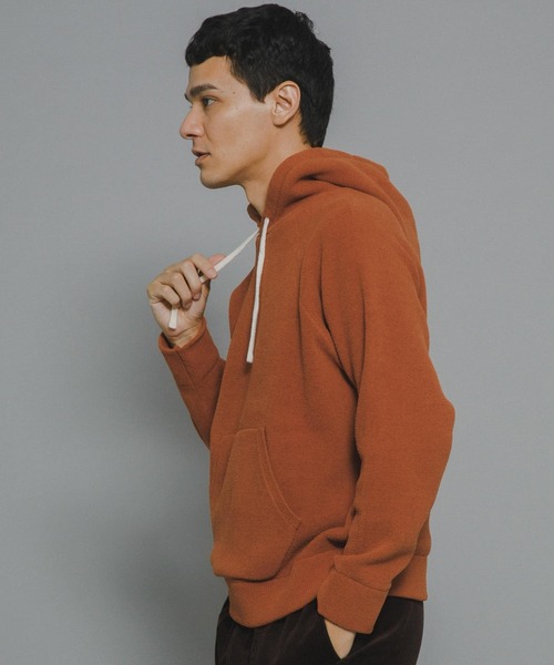 URBAN RESEARCH Sonny Label（アーバンリサーチサニーレーベル）の「フリースライクモールニットパーカー（パーカー・メンズ・ブラック/グレー系その他/オレンジ・MEDIUM/LARGE）」の7枚目の写真