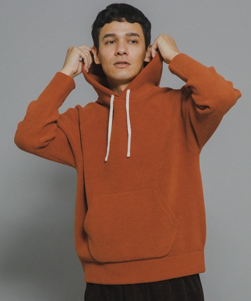 URBAN RESEARCH Sonny Label（アーバンリサーチサニーレーベル）の「フリースライクモールニットパーカー（パーカー・メンズ・ブラック/グレー系その他/オレンジ・MEDIUM/LARGE）」の10枚目の写真