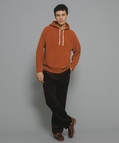 URBAN RESEARCH Sonny Label（アーバンリサーチサニーレーベル）の「フリースライクモールニットパーカー（パーカー・メンズ・ブラック/グレー系その他/オレンジ・MEDIUM/LARGE）」の12枚目の写真