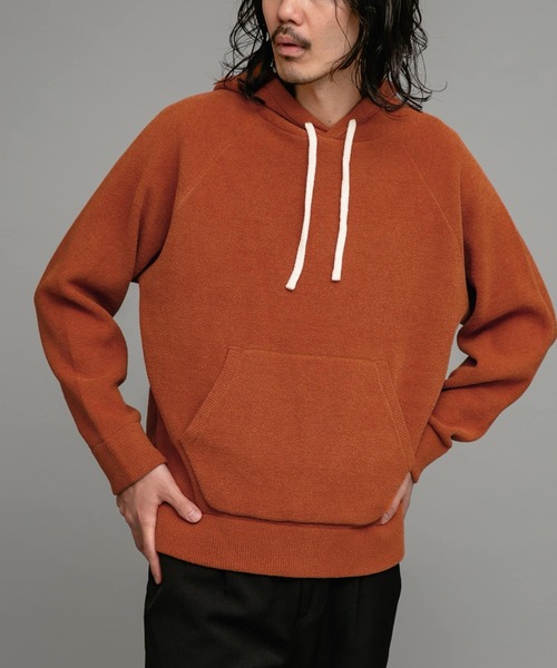 URBAN RESEARCH Sonny Label（アーバンリサーチサニーレーベル）の「フリースライクモールニットパーカー（パーカー・メンズ・ブラック/グレー系その他/オレンジ・MEDIUM/LARGE）」の18枚目の写真