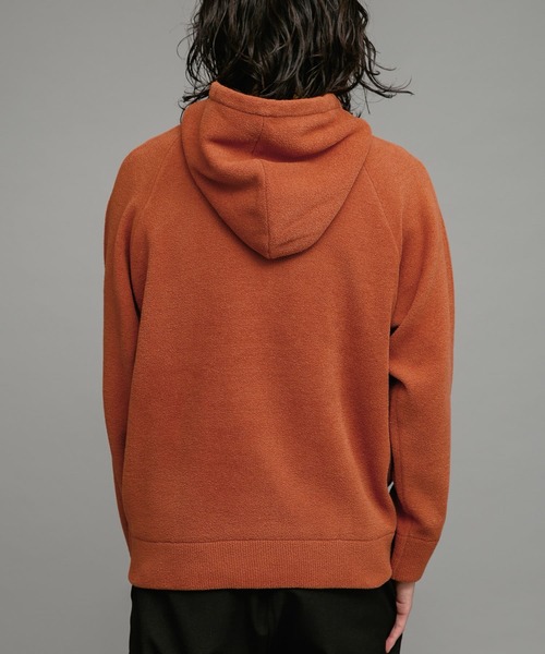 URBAN RESEARCH Sonny Label（アーバンリサーチサニーレーベル）の「フリースライクモールニットパーカー（パーカー・メンズ・ブラック/グレー系その他/オレンジ・MEDIUM/LARGE）」の19枚目の写真