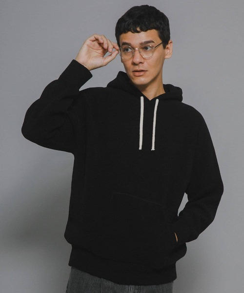 URBAN RESEARCH Sonny Label（アーバンリサーチサニーレーベル）の「フリースライクモールニットパーカー（パーカー・メンズ・ブラック/グレー系その他/オレンジ・MEDIUM/LARGE）」の21枚目の写真